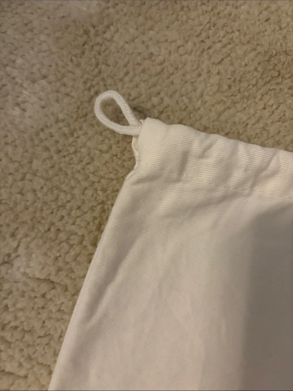 Dior Cream Canvas Drawstring Dust Sack Large 21x21